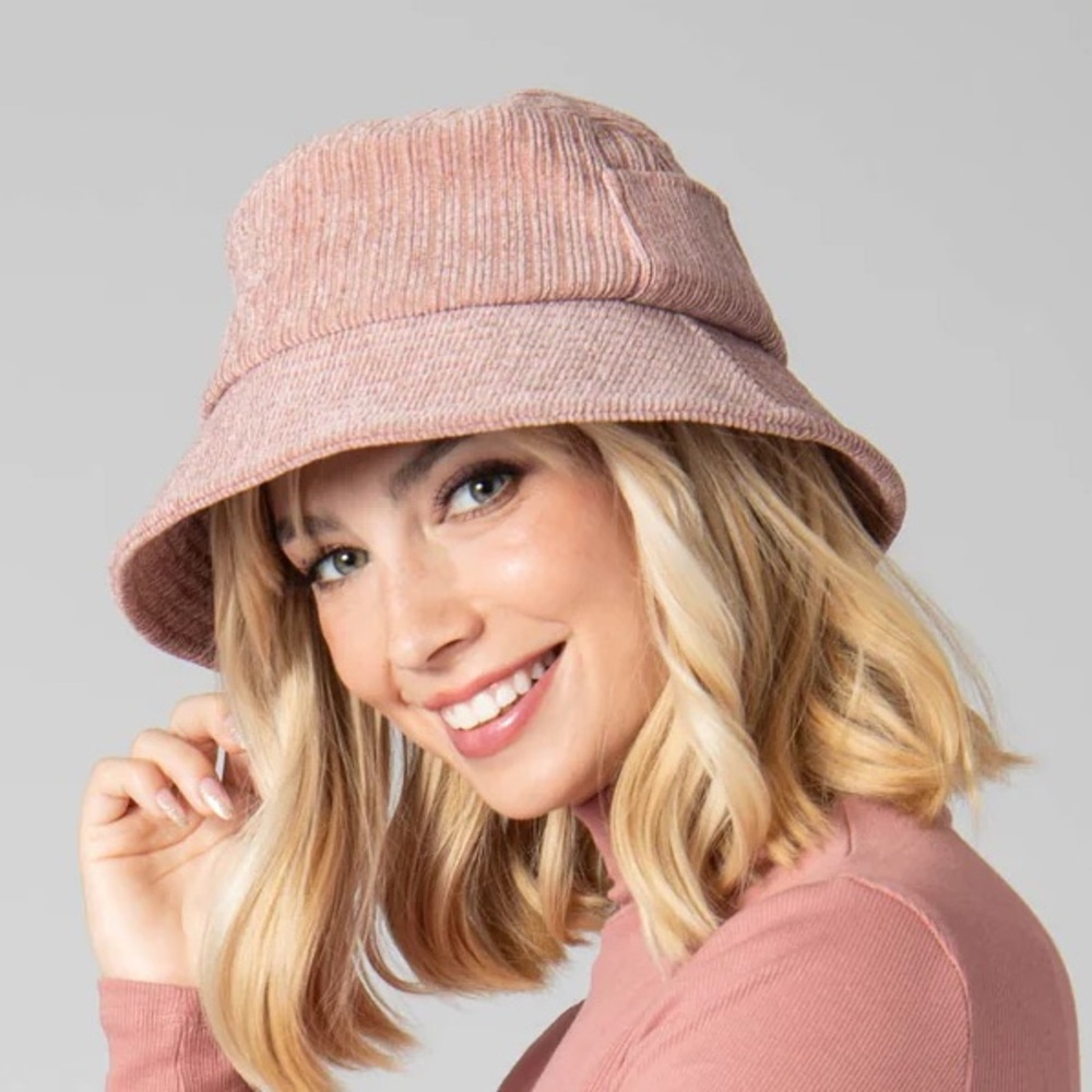 San Diego Hat Company “cozy And Chic” Dusty Rose Pink Bucket Hat